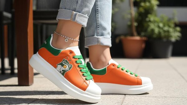 Baskets colorées tendance