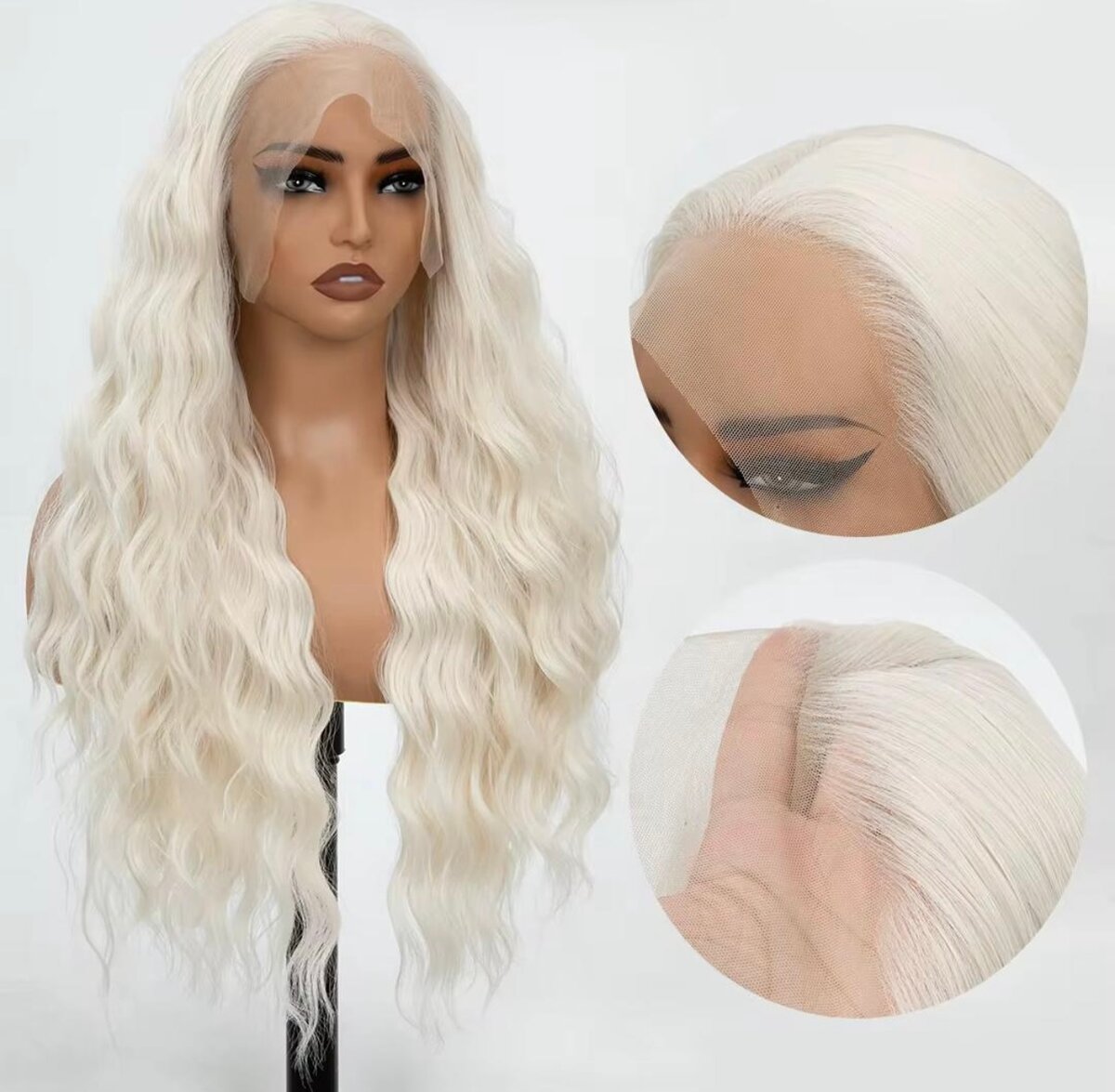 Perruque synthétique ondulée