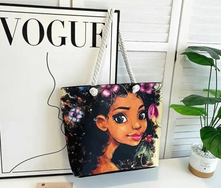 Sac cabas à motif artistique