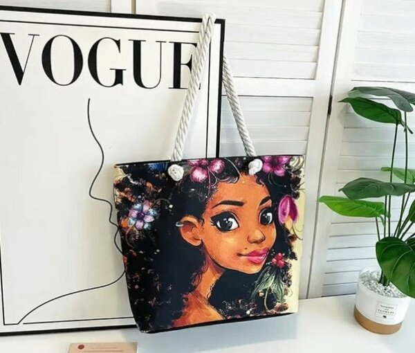 Sac cabas à motif artistique