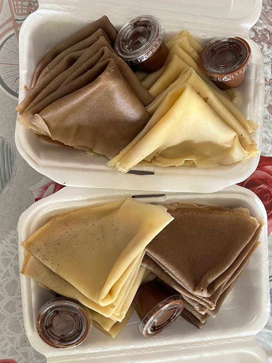 Crêpe sucrée vanille/chocolat