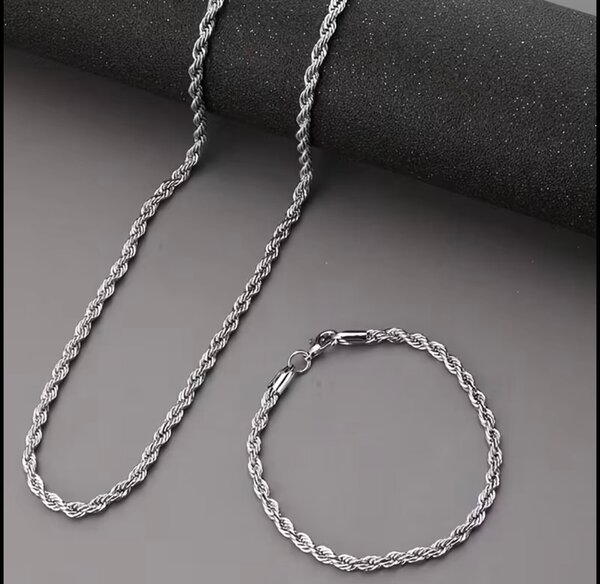 Set de Collier et Bracelet Torsadé