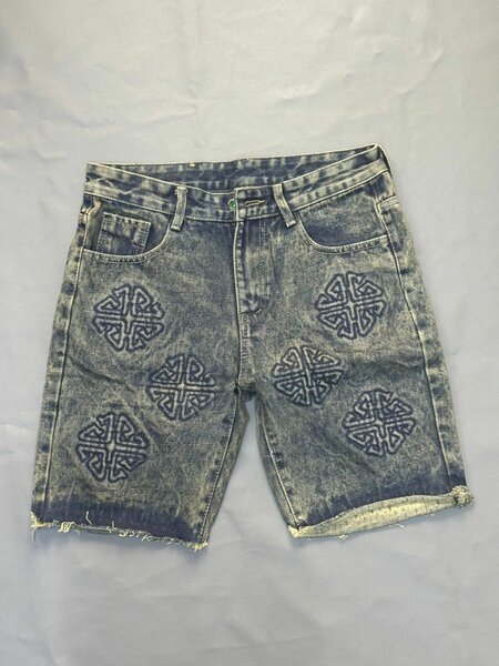 Shorts en jean délavé pour homme