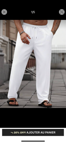 Pantalon Blanc Confortable