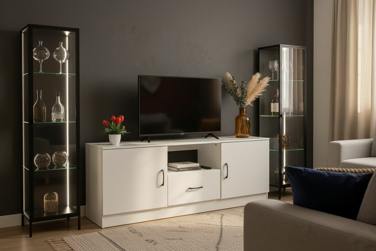 Meuble TV moderne blanc