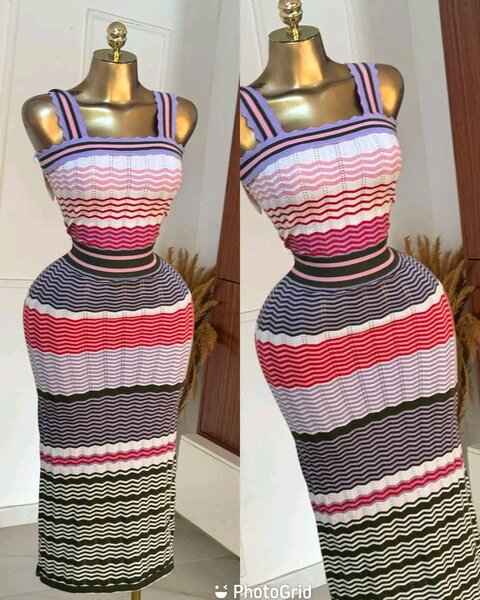 Robe Rayée Élégante Femme