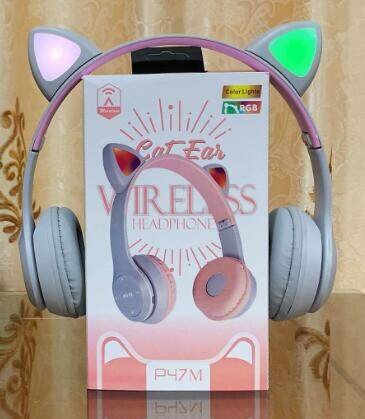 Casque sans fil oreilles de chat