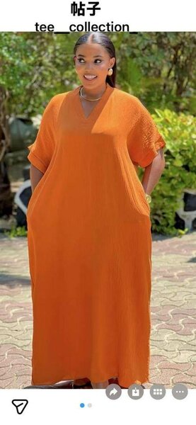 Robe Longue Orange Élégante