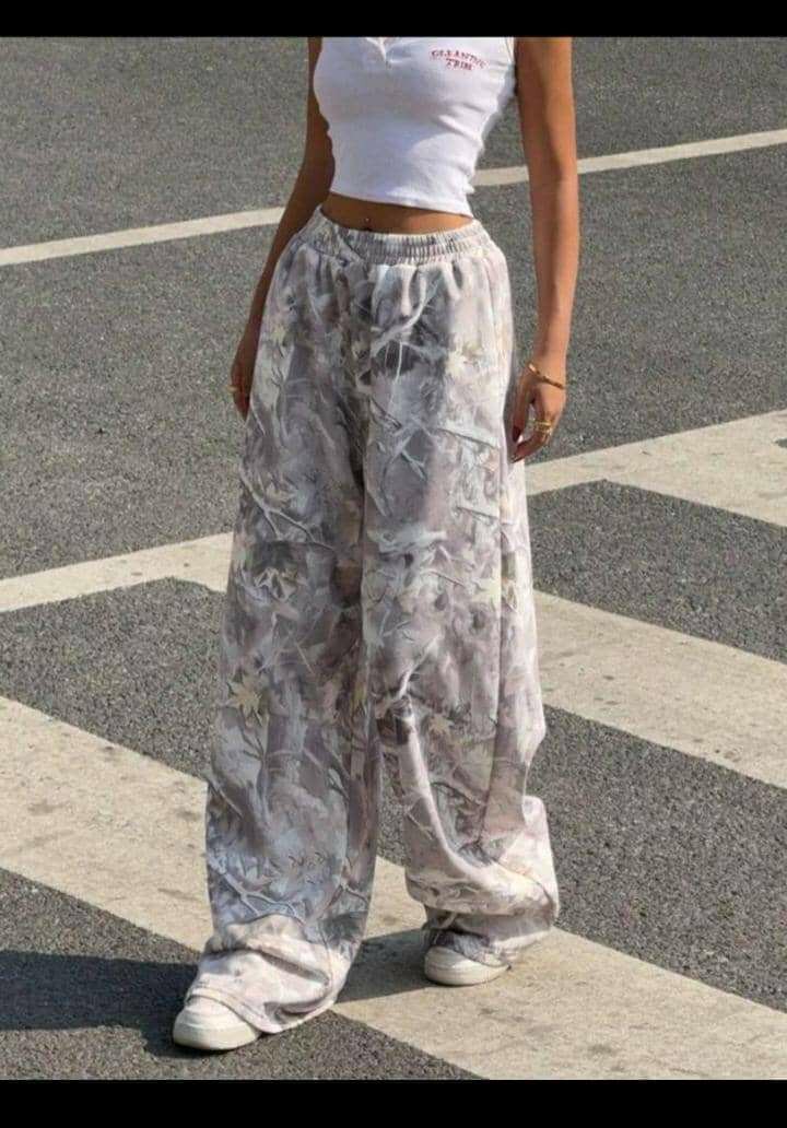 Pantalon large imprimé moderne