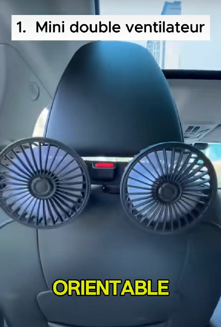 Ventilateur de Voiture Double Mini