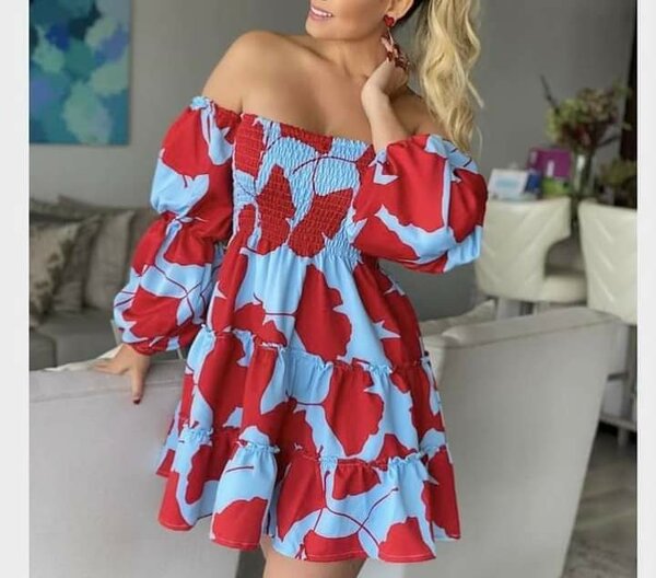 Floral passial bare hands dresses