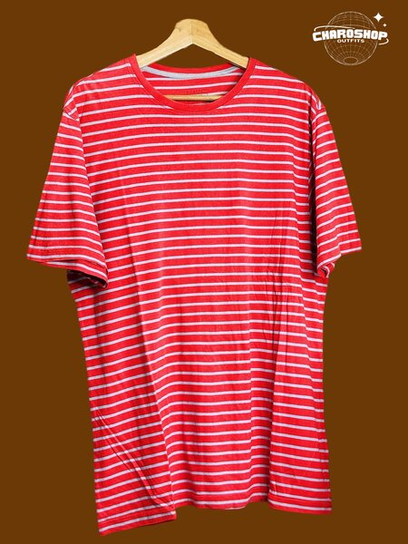 T-shirt rayé rouge