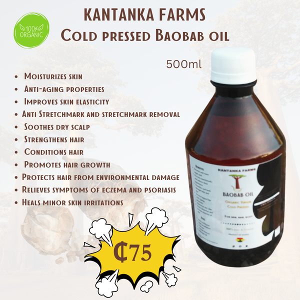 Cold pressed baobab oil