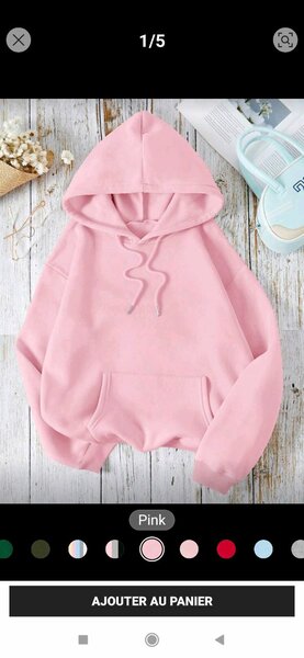 Sweat à Capuche Rose