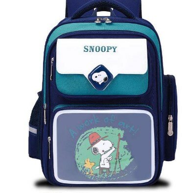 Backpack blue-green with print