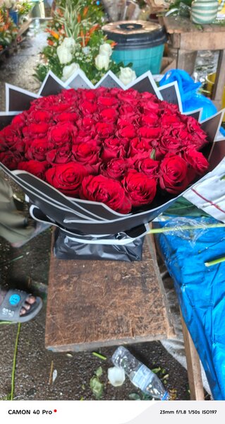 Bouquet de roses rouges luxueux