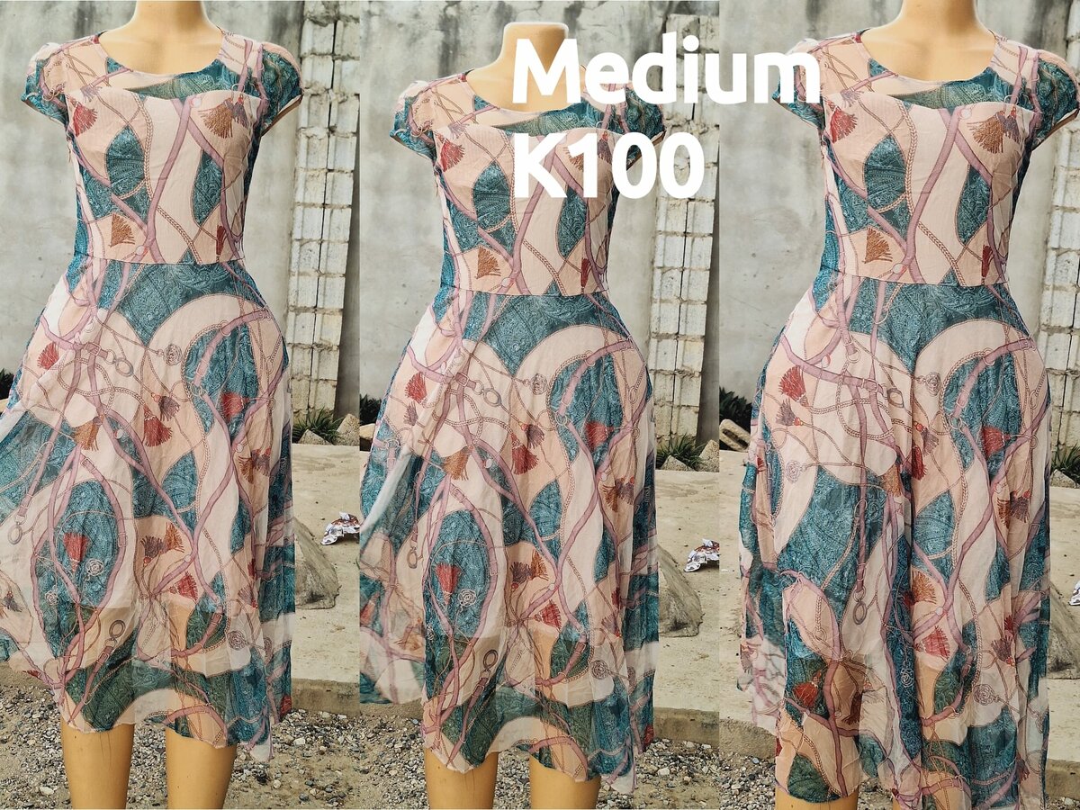 Beautiful and high-quality women's dress made of salaula silk