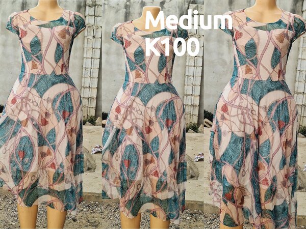 Beautiful and high-quality women's dress made of salaula silk