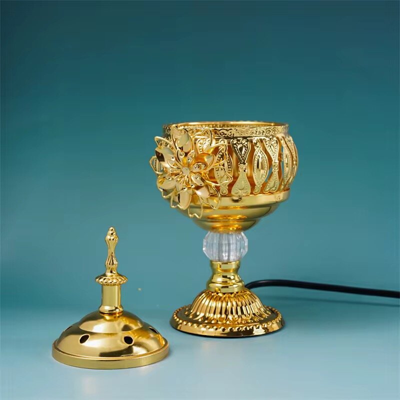 Encensoir électrique doré esthétique