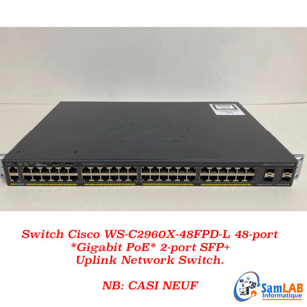 Cisco WS-C2960X-48FPD-L Switch