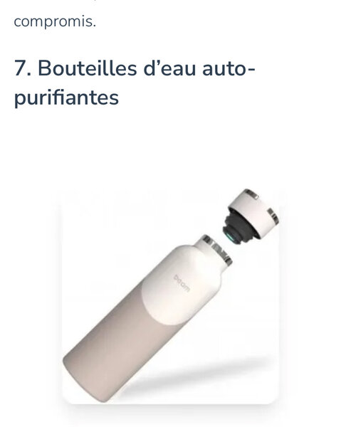 Bouteille auto-purifiante élégante