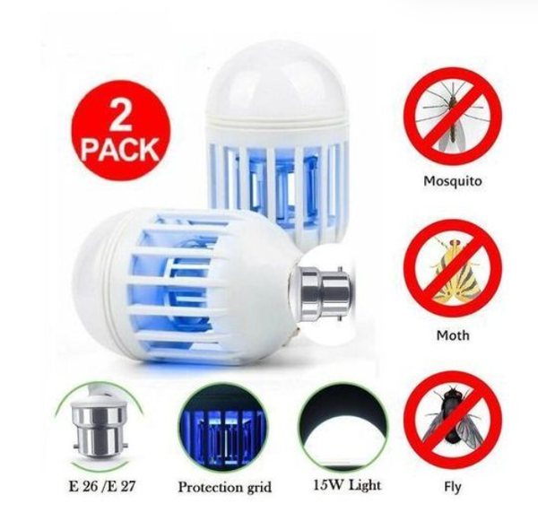 Light Lot De 2 Ampoules LED Anti-moustiques B22 [Culot Baïonnette]