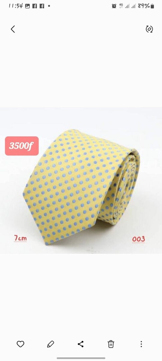 Cravate Classique 7cm de large