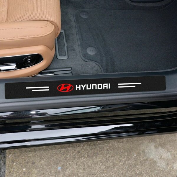 4Pcs Car Door Carbon Fiber Anti Stepping Protection Stickers