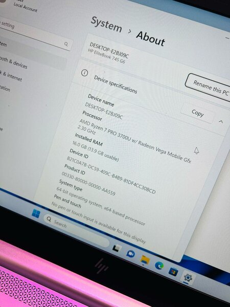 Hp Elitebook 745 g6 AMD Ryzen 7pro