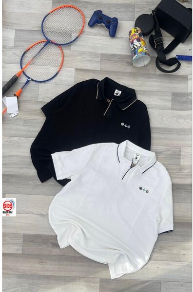 Polo Homme Noir et Blanc