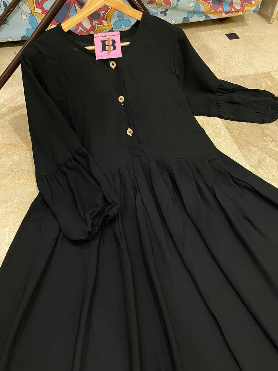 *_  Marble Button Abaya Without Stoller