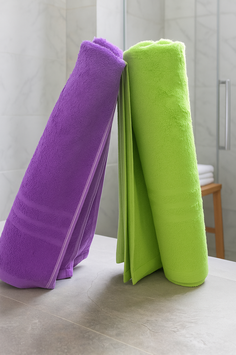 Ensemble de serviettes colorées