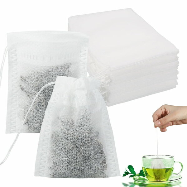 Disposable Empty Tea Bags, 6x8cm Tea Filter Bags Te