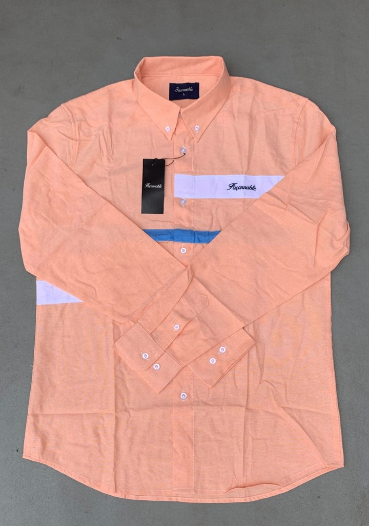 Chemise à manches longues colorée