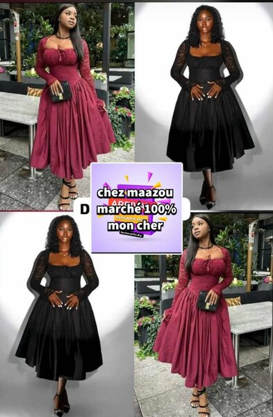 Robe élégante en dentelle femme