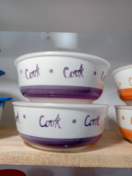 2 pieces ceramic bowl with lid