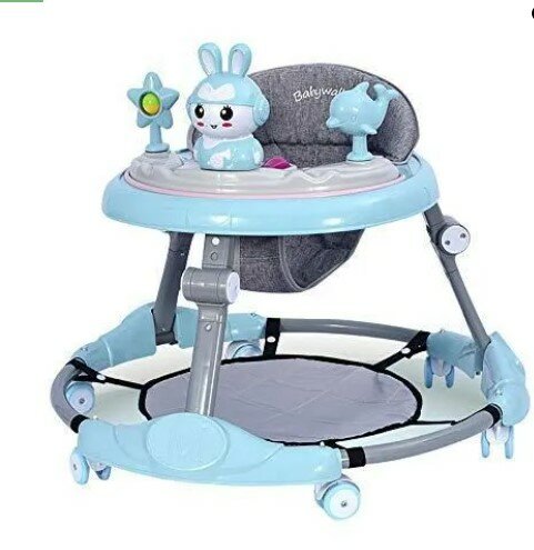 Marche-Bébé Circulaire Avec boîte musicale Multifonction – Bleu