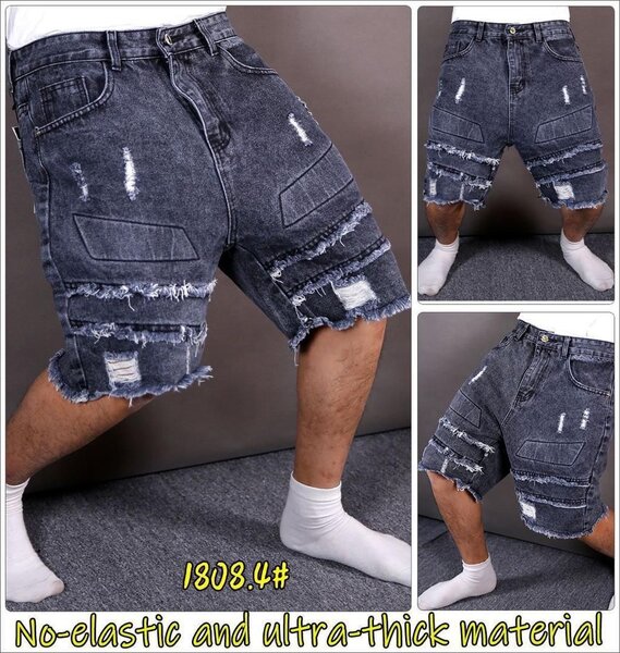 Shorts en jeans déchirés pour homme