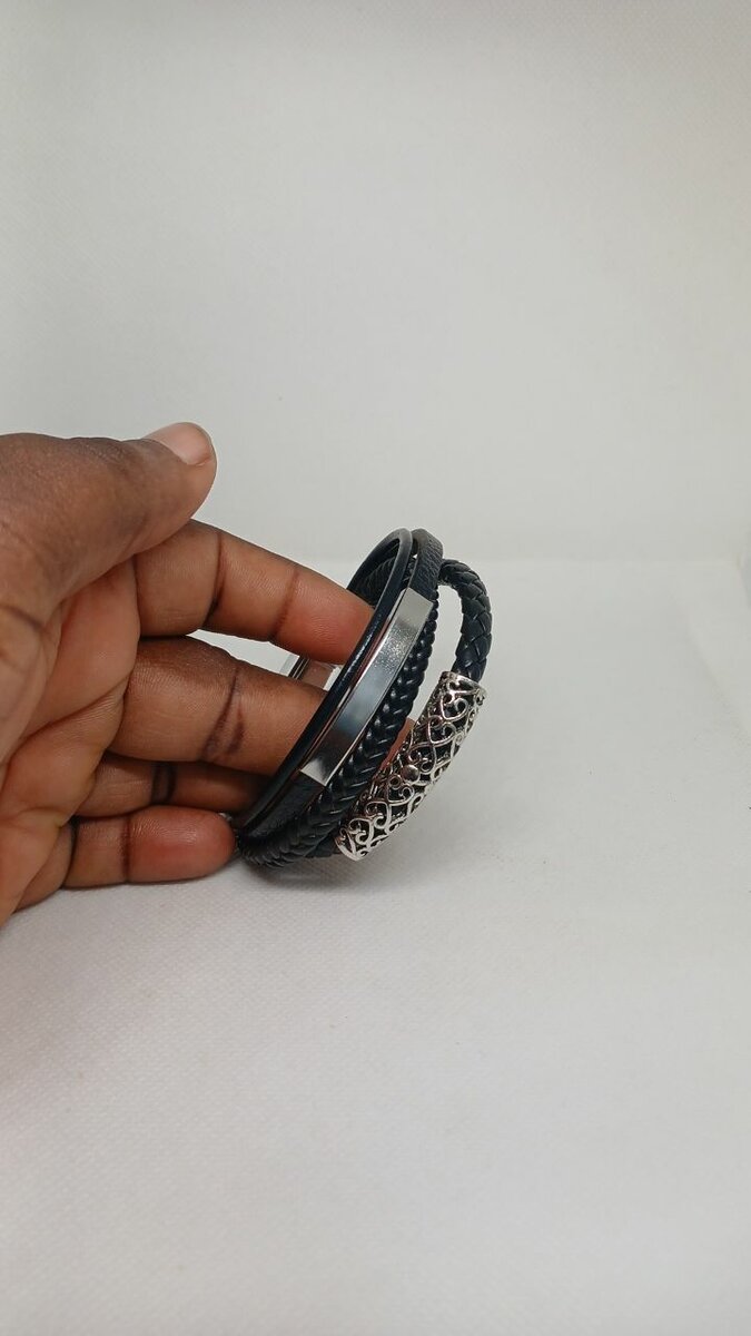 3 in 1 leather bracelet