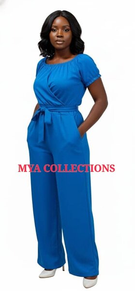 Combinaison bleu chic femme