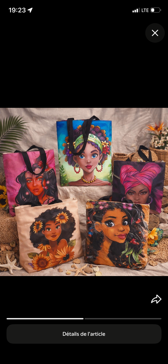 Sac cabas artistique femme