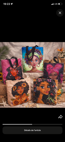 Sac cabas artistique femme