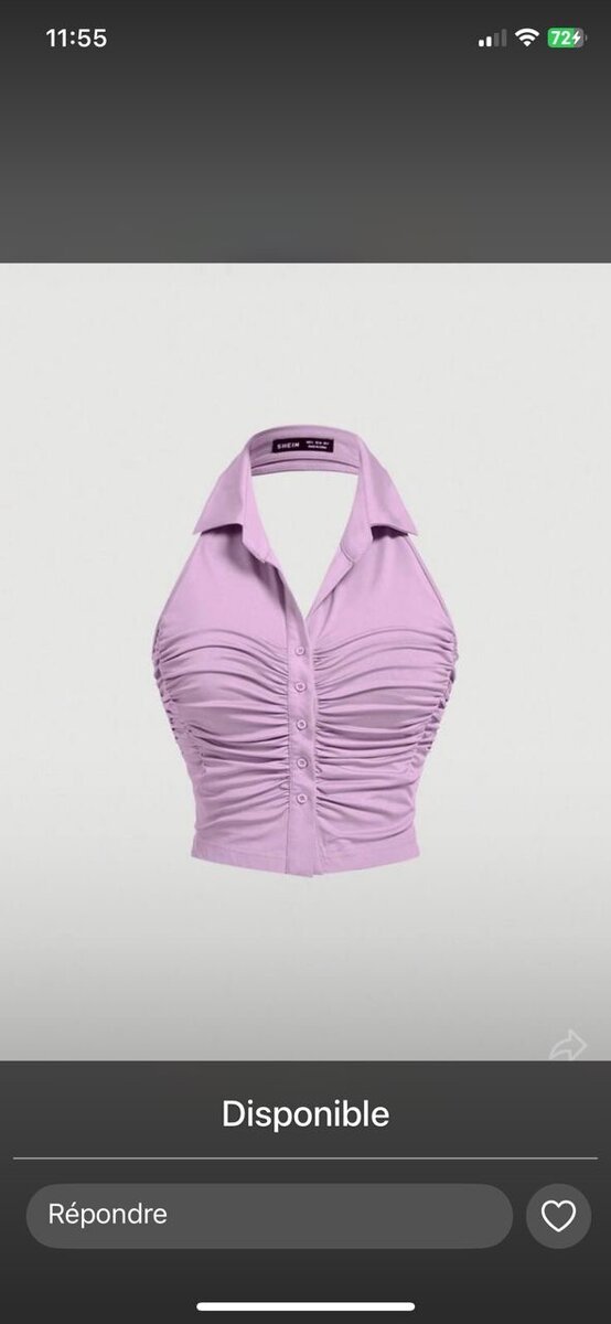 Haut Violet Mode Femme