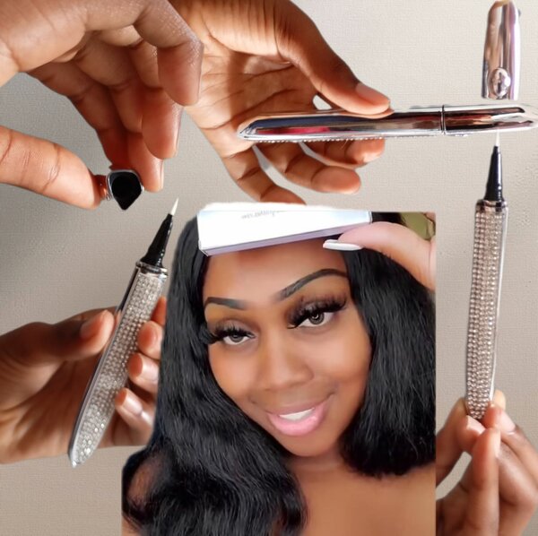 Eyeliner  fixateur,  faux cils