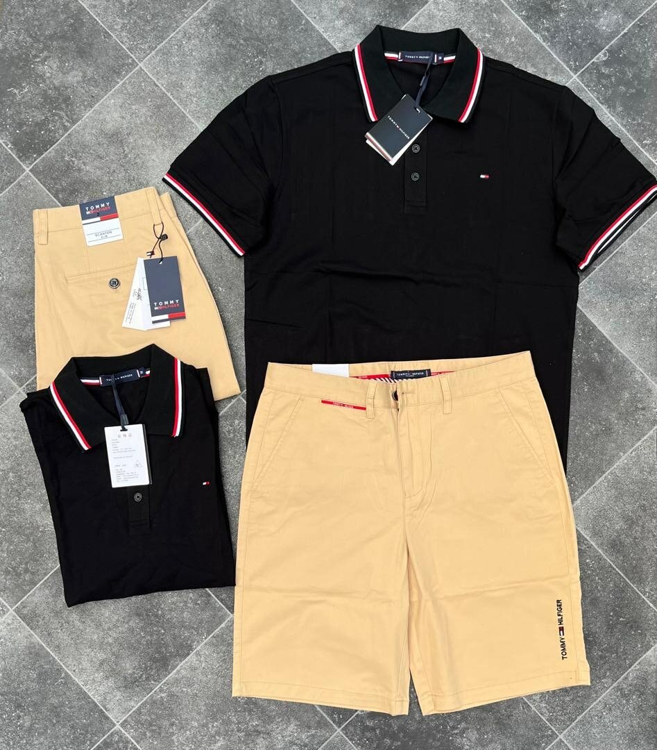 Ensemble polo et short homme casual