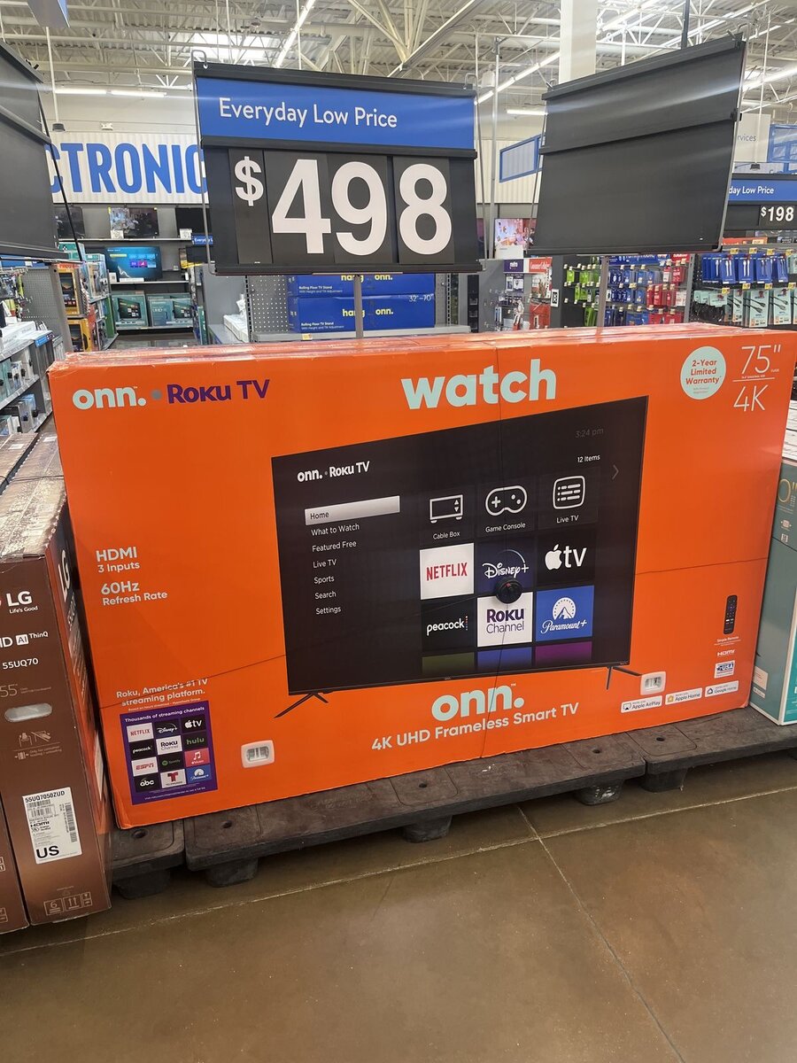 Téléviseur intelligent Onn. Roku 4K