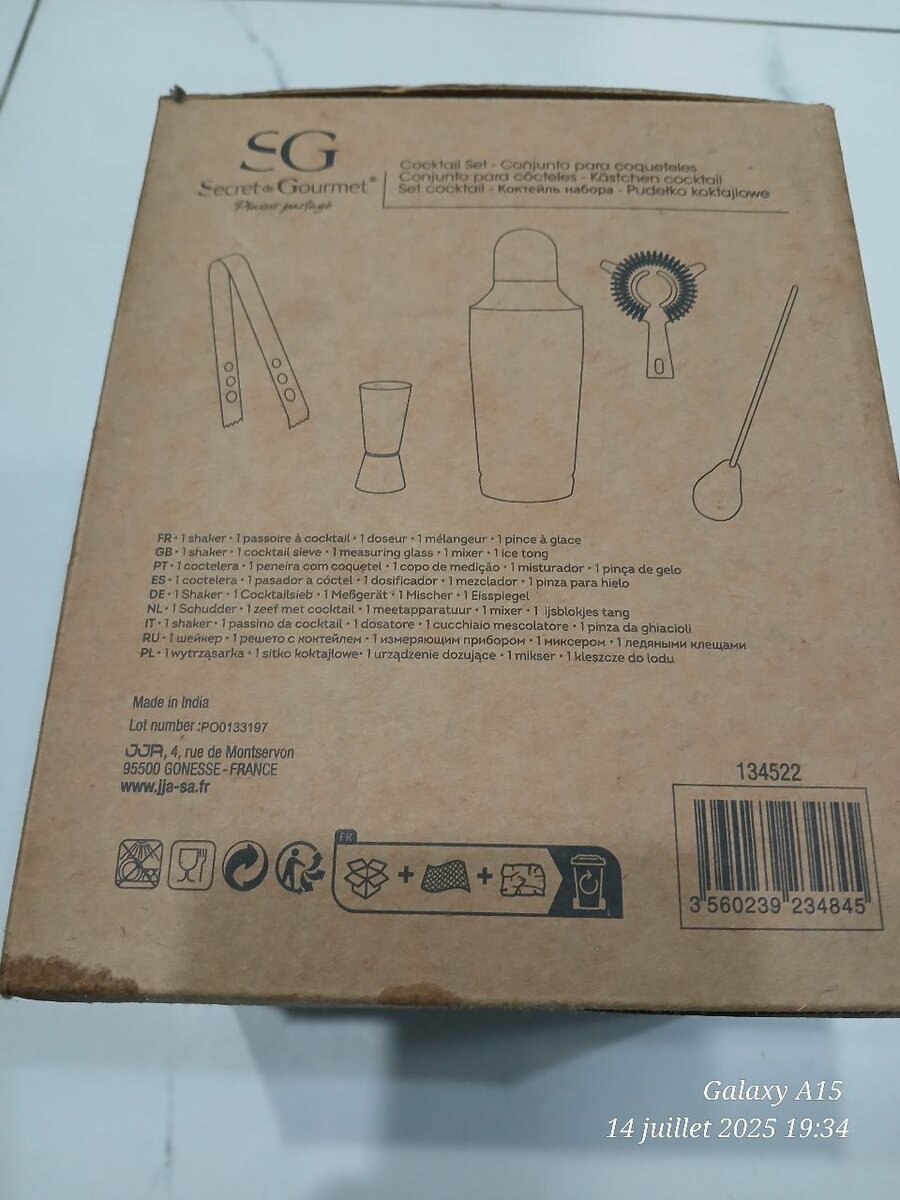 Set à Cocktails Inox 5 Pièces