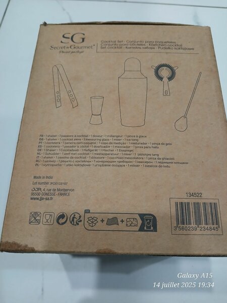 Set à Cocktails Inox 5 Pièces