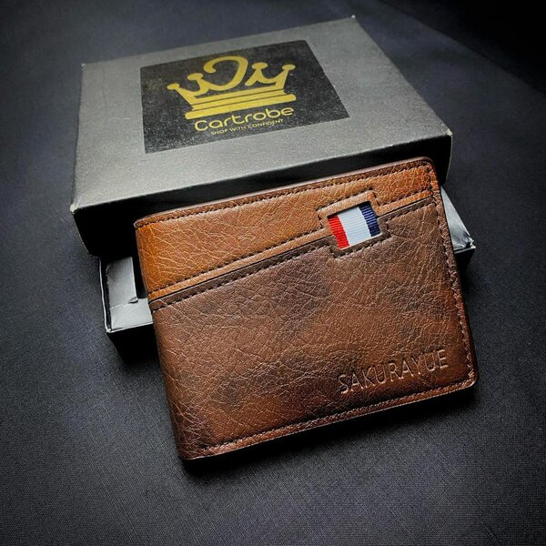 Men's Textured Synthetic Leather Wallet