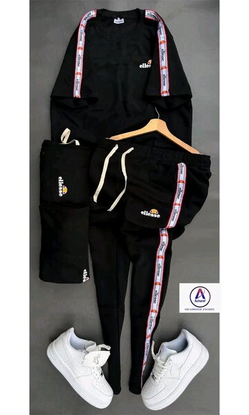 Ensemble de sport noir unisexe